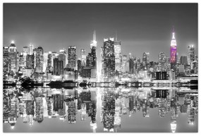 Obrázok - New York a fialový mrakodrap (90x60 cm)