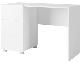 Písací stôl Bralani BR08, Farby: biela / biely lesk
