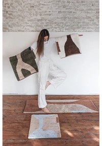 Bavlnený prateľný koberec vo svetlomodrej a béžovej farbe 50x80 cm Figura – Mette Ditmer Denmark