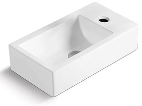 Erga India, keramické umývadlo na zavesenie/dosku 500x245x130 mm, biela lesklá, ERG-V03-YT-011-WH