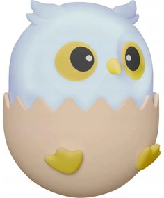 LED RGBW Stmievateľná detská dotyková lampa LED/1W/5V USB 1200 mAh sova modrá
