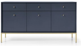 Komoda Mono II 154 cm modrá/zlatá