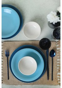 Jedálenská súprava 18 ks modrá/biela/keramika