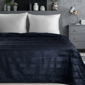 FLANELOVÁ DEKA NINA 200X220 CM TMAVOMODRÁ