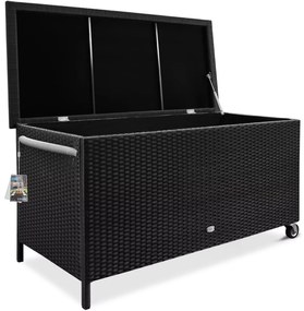 InternetovaZahrada Úložný box s kolieskami 400 L - čierny