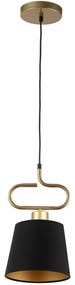 Luster na lanku VOLUTTO 1xE27/60W/230V čierna/medená