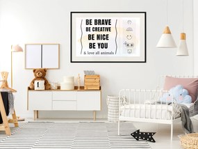 Artgeist Plagát - Be Yourself [Poster] Veľkosť: 30x45, Verzia: Zlatý rám