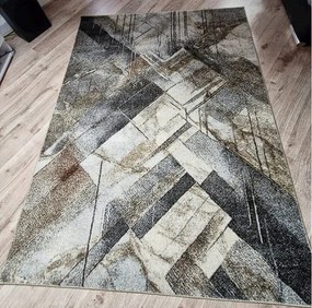 HU Sivo-béžový moderný koberec Villa 856 Rozmer: 60x100 cm