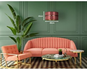 Duolla - Luster na lanku DUO 1xE27/15W/230V pr. 40 cm vínová/zlatá