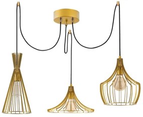 Luster na lanku MEZOPOTAMYA 3xE27/40W/230V pavúk zlatá