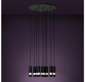 Eglo 39708 - LED Luster na lanku BERNABETA 10xGU10/4,6W/230V čierna