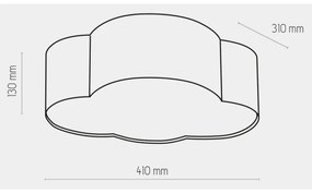 Detské stropné svietidlo CLOUD MINI 2xE27/15W/230V šedá