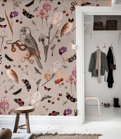 WALLCOLORS Pink Owls wallpaper - tapeta POVRCH: Prowall Sand