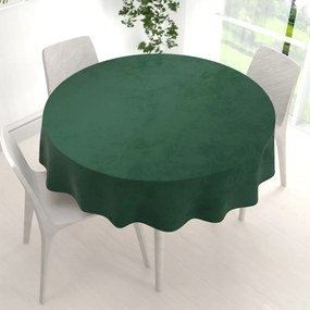 Biante Zamatový okrúhly obrus Velvet Premium SVP-012 Zelený Ø 130 cm