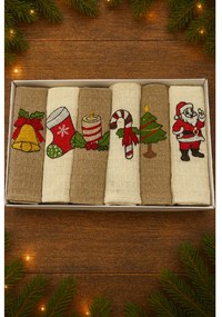 INTERMEDIC SK Vianočné bavlnené kuchynské utierky – set 6 ks (40×60 cm)