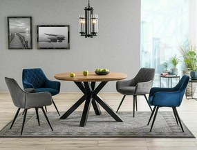 Jídelní křeslo Linea Velvet šedé