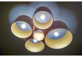 Duolla - Stropné svietidlo ROLLER PENTO 5xE27/60W/230V ružová