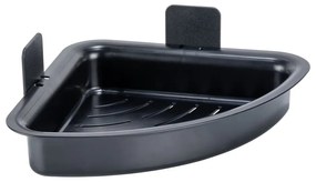 Čierna plastová kúpeľňová polička bez vŕtania Parma – Allstar