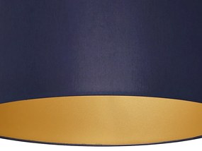 Stropné svietidlo Ben, 1x zlaté/tmavomodré textilné tienidlo, g