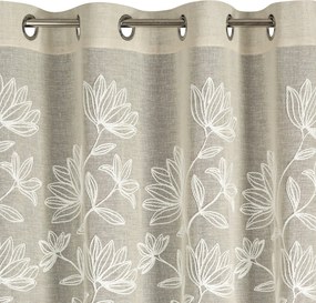 ZÁVES NA KRÚŽKOCH SUZI 140X250 CM KVETY