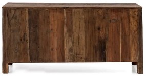 furniture-nabytek.cz - Masívny príborník Madurai z recyklovaného dreva, neupravený, hnedý – 150×40×75 cm