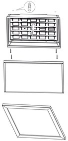 Eglo 99436 - LED stropné svietidlo PIGLIONASSO LED/32W/230V 645x645 mm