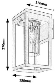 Rabalux 77086 nástenné vonkajšie svietidlo s PIR Zernest