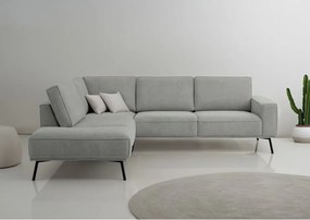 Svetlosivá ženilková rohová pohovka (ľavý roh/do L) Amsterdam – Scandic