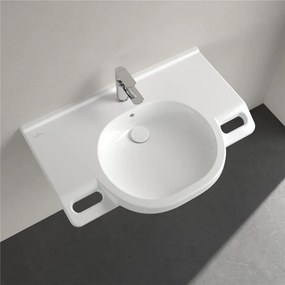 VILLEROY &amp; BOCH ViCare závesné umývadlo s otvorom, s prepadom, 800 x 550 mm, biela alpská, s povrchom CeramicPlus, 412080R1
