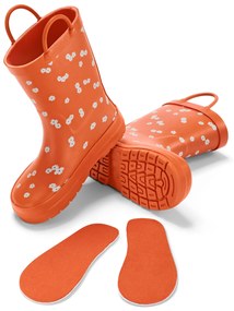 Gumové čižmy, celoplošná kvetinová potlač