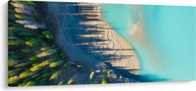 Obraz - Pohľad na jazero (120x50 cm)