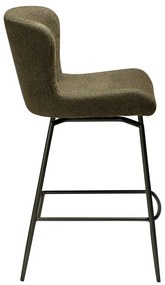 Khaki čalúnená barová stolička (výška sedadla 67,5 cm) Glam – DAN-FORM Denmark