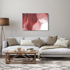 Obraz - Červená abstraktná kvetina N⁰1 (90x60 cm)