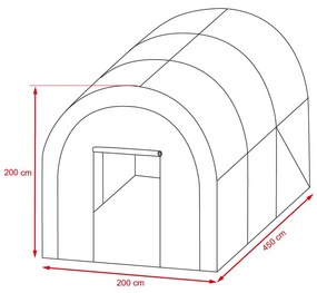 Veľký zahradný fóliovník AVENBERG 4.5 m
