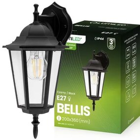 Záhradná lampa BELLIS E27 Black KD1