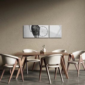 Obraz - Žena v krátkych šatách (s hodinami) (90x30 cm)