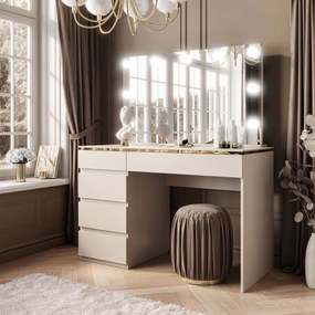 TOALETNÝ STOLÍK NESSIE ELITE 2 KAŠMÍR + ZLATÝ