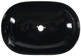 Sapho, PRIORI keramické umývadlo na dosku 60x40 cm, čierna, PI031