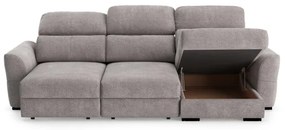 Univerzálna rohová rozkladacia trojmiestná pohovka s úložným priestorom TRENTO taupe