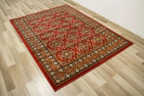 Koberec Afgan 6892A červený / čierny / béžový