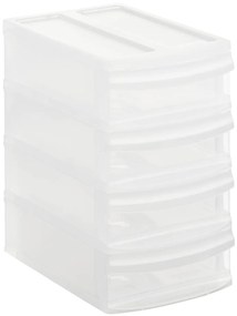 XXS - Box s 4 zásuvkami, úložný box vysunovací, transparentní Rotho SYSTEMIX - TOWER