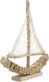 Drevená dekorácia Boath 45 cm hnedá