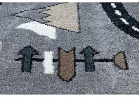 Detský kusový koberec Cesta z mesta sivý 240x330cm