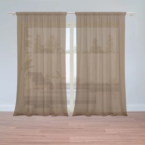 Sablio Záclony Hnedá: 2ks 150x250cm