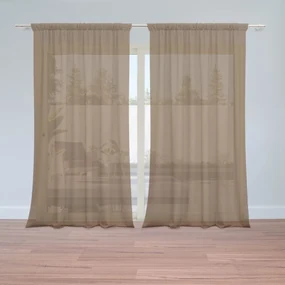 Sablio Záclony Hnedá: 2ks 150x250cm