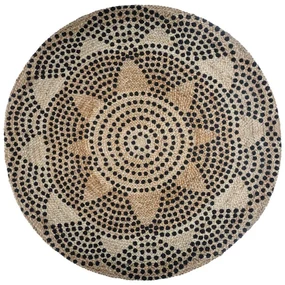 ATMOSPHERA Koberec Ivy, (fi) 120 cm, béžová/čierna