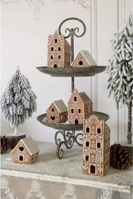 Porcelánový svietnik perníková chalúpka Gingerbread House - 7*7*17 cm