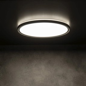 KANLUX KANLUX, AZPO stropné LED svietidlo, priemer 290mm, 18,5W, 3000/4000/6000K, IP54, čierna matná, 31515