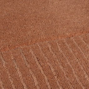 Flair Rugs, DOPREDAJ: 120x170 cm Kusový ručně tkaný koberec Tuscany Textured Wool Border Orange, 120x170, oranžová, obývacia izba