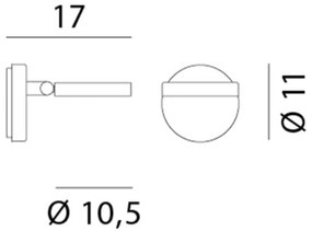 Rotaliana String H0 DTW nástenné LED svetlo čierna